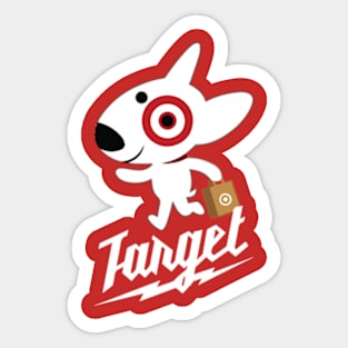 Cute Bullseye Dog Team Member Sticker